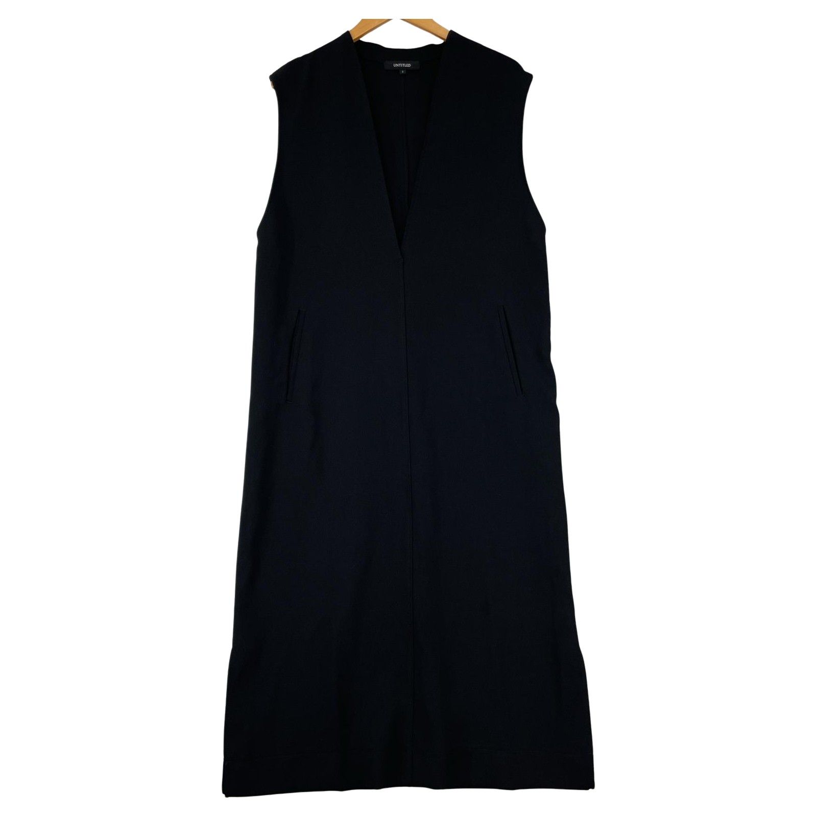 UNTITLED アンタイトル ワンピース ノースリーブ エスニック 2 UNTITLED アンタイトル ノースリーブ深Ⅴネックワンピース size2