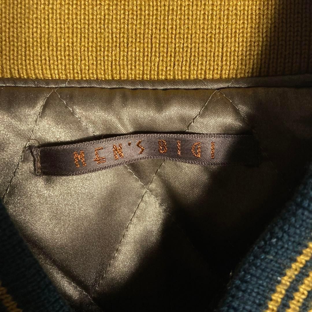 80s当時モノ】メンズビギ アーチロゴ本革スタジアムジャンパー 入手