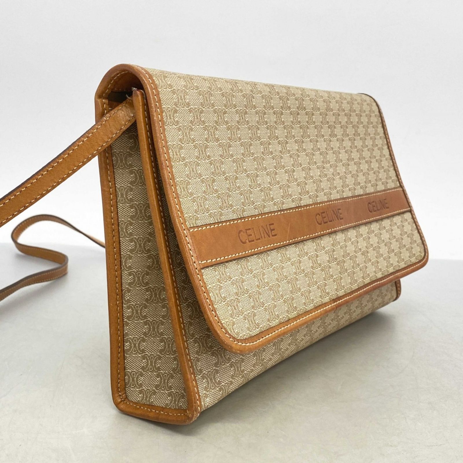 正規店購入CELINE ショルダーバッグ ベージュ/ブラウン Celine ショルダーバッグ ベージュ/ブラウン - メルカリ