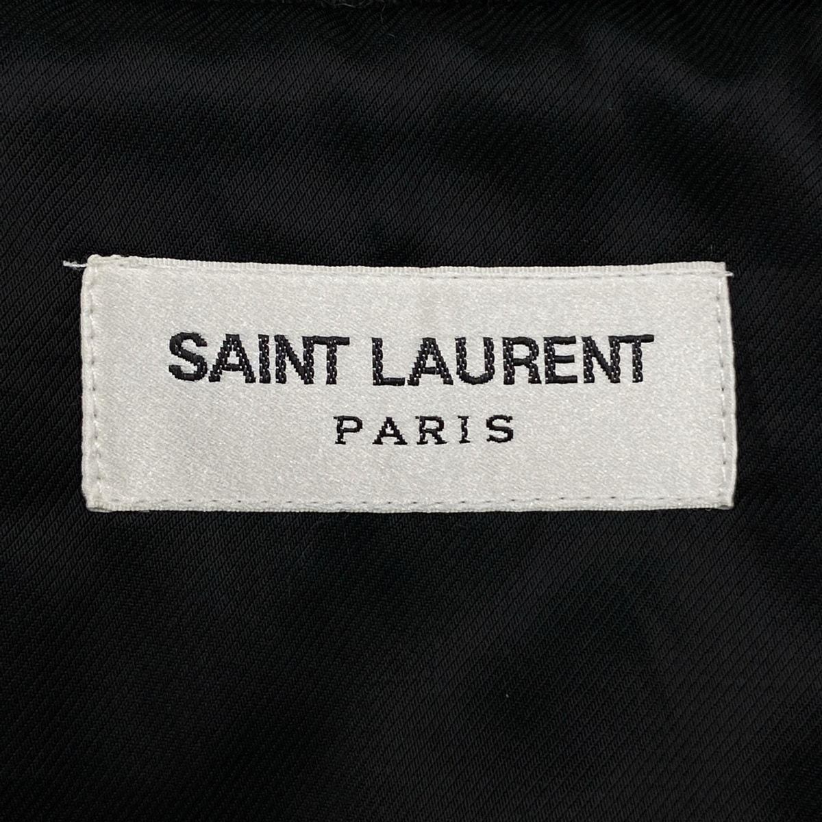 SAINT LAURENT PARIS(サンローランパリ) ブルゾン サイズ48 XL レディース - 506531 黒×マルチ 長袖/ビーズ/秋/冬  コットン - メルカリ