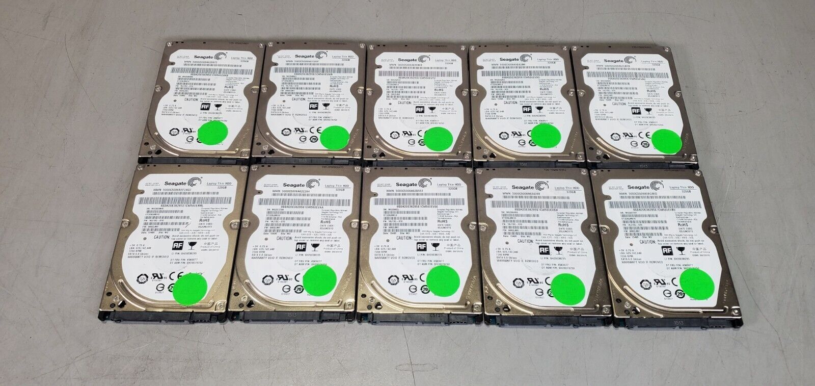 (10 個ロット) Seagate ST320LM010 320GB 2.5 インチ HDD