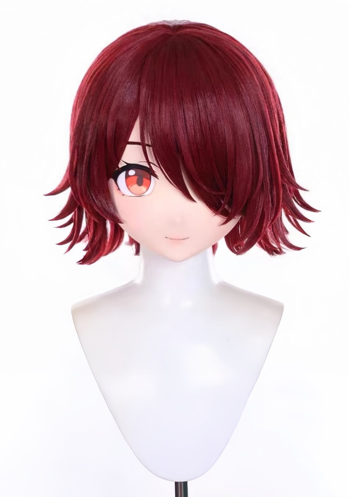 全頭マスク カツラ付き NO.1096 フルマスク ドール ヘッドロリータ人形 コスプレ マスク 仮装 着ぐるみ コスチューム 二次元