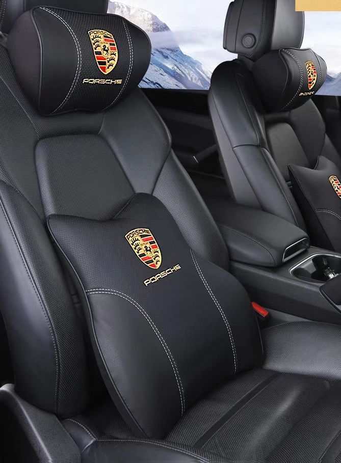 ポルシェ PORSCHE 刺繍ロゴ ポルシェ 車用記憶 ネックパッド 腰