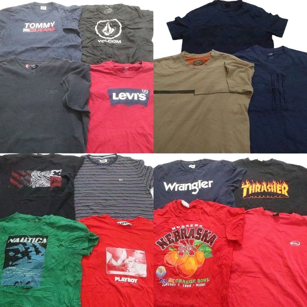 古着卸 まとめ売り ブランドMIX 半袖Tシャツ 15枚セット メンズ M |L プレイボーイ チャップス LEE ノーティカ 古着 NC3888