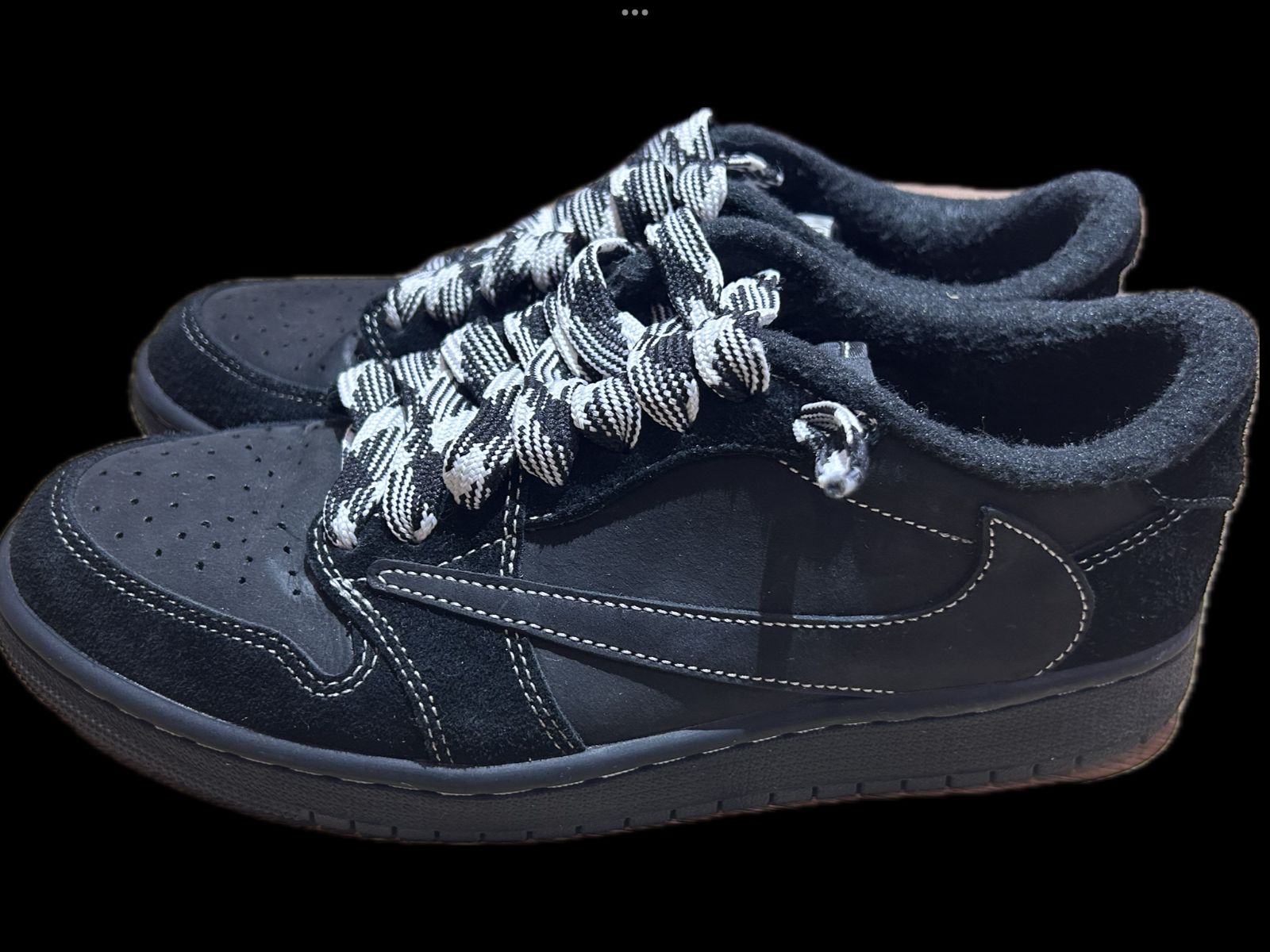 Drmya様専用】Travis Scott NIKE AJ1 low Black Phantom 26.5cm 梅屋敷 