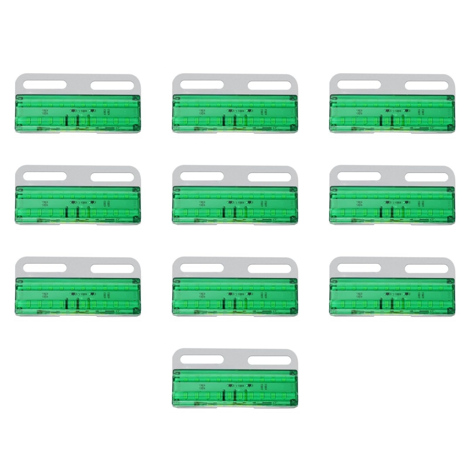 在庫処分】角型 ダンプ 汎用 トレーラー 作業灯 サイドランプ 車幅灯 ドレスアップ １２V デコトラ マーカーランプ 防水 高輝度 10個セット  ２６LED トラック用 赤 青 LED 緑 サイドマーカー 白 オレンジ azumafy (グリーン) - メルカリ