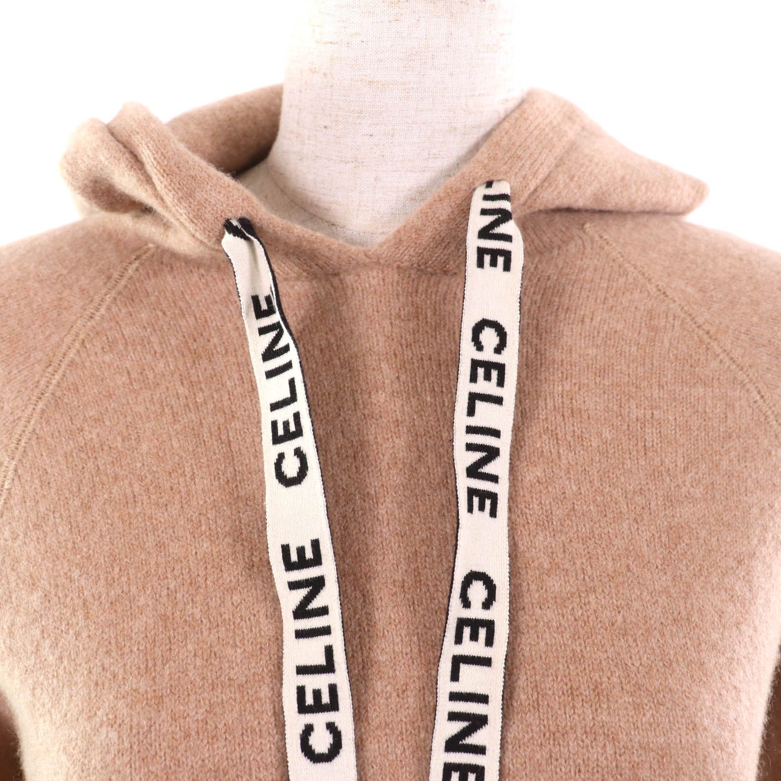 極美品★CELINE セリーヌ 2A20Z402P カシミヤ混 ロゴドローコード ニット パーカー ライトブラウン M イタリア製 正規品 レディース 楽天市場】極美品☆CELINE セリーヌ 2A20Z402P カシミヤ混 ロゴ