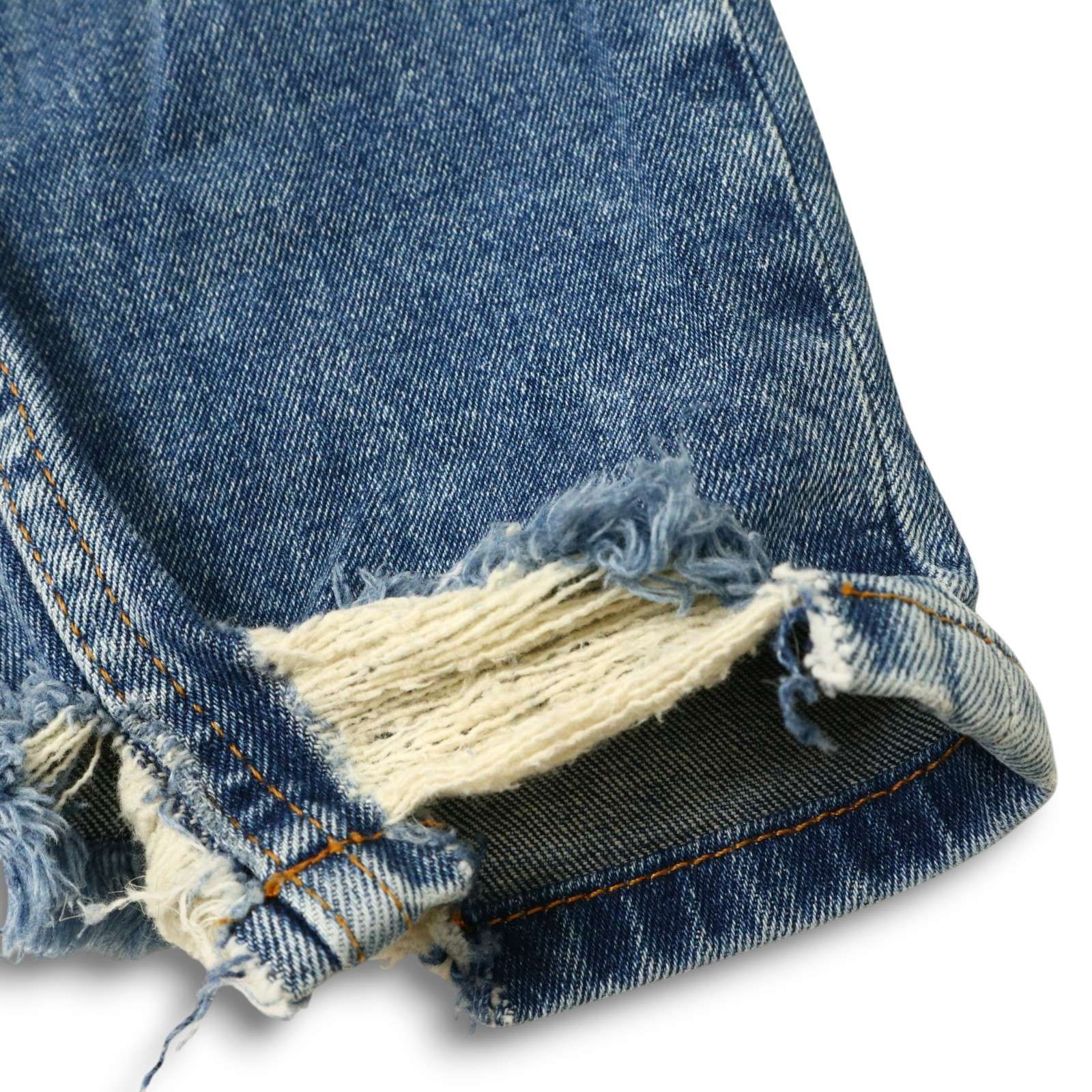 まっちゃん　クロスパッチカスタムデニム2着セット ZARA ザラ マン 通年 クラッシュ加工☆ ストレッチ スキニー