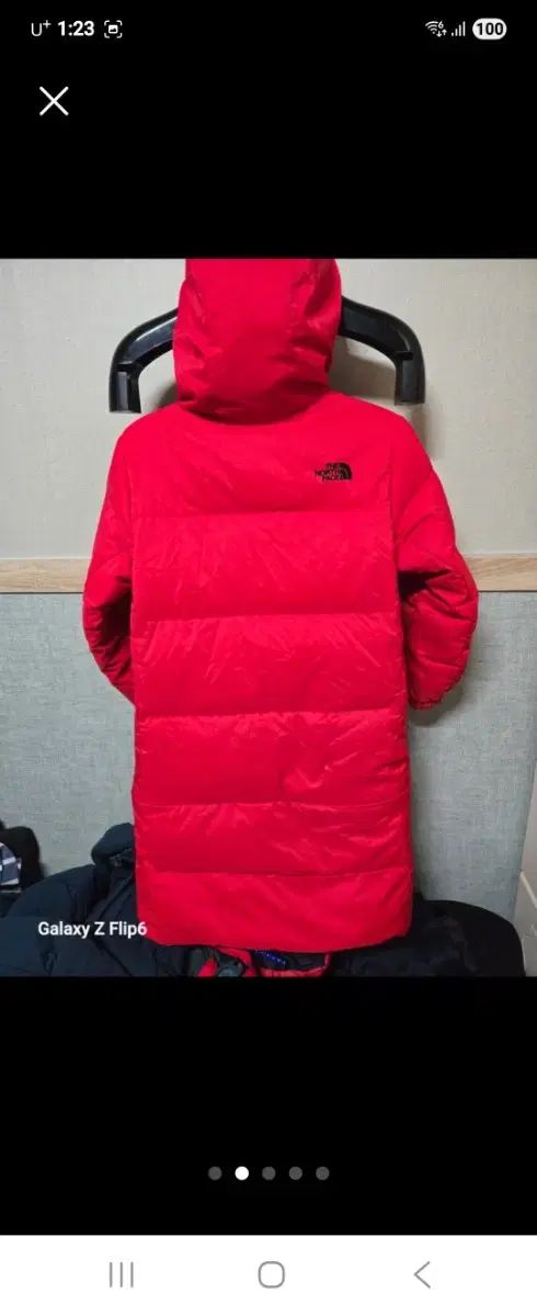 THE NORTH FACE ザノースフェイス 赤 ダウンジャケット ロング丈 レディース