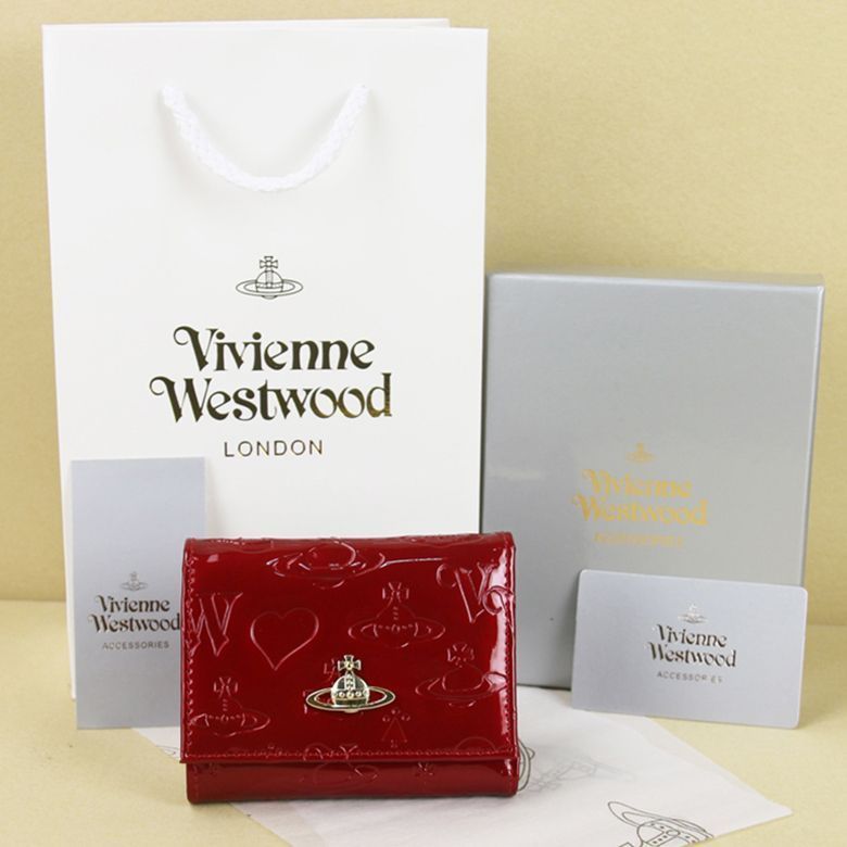 Vivienne Westwood 二つ折り財布 ヴィヴィアンウエストウッド エナメル がま口 財布 三つ折り 13VV110