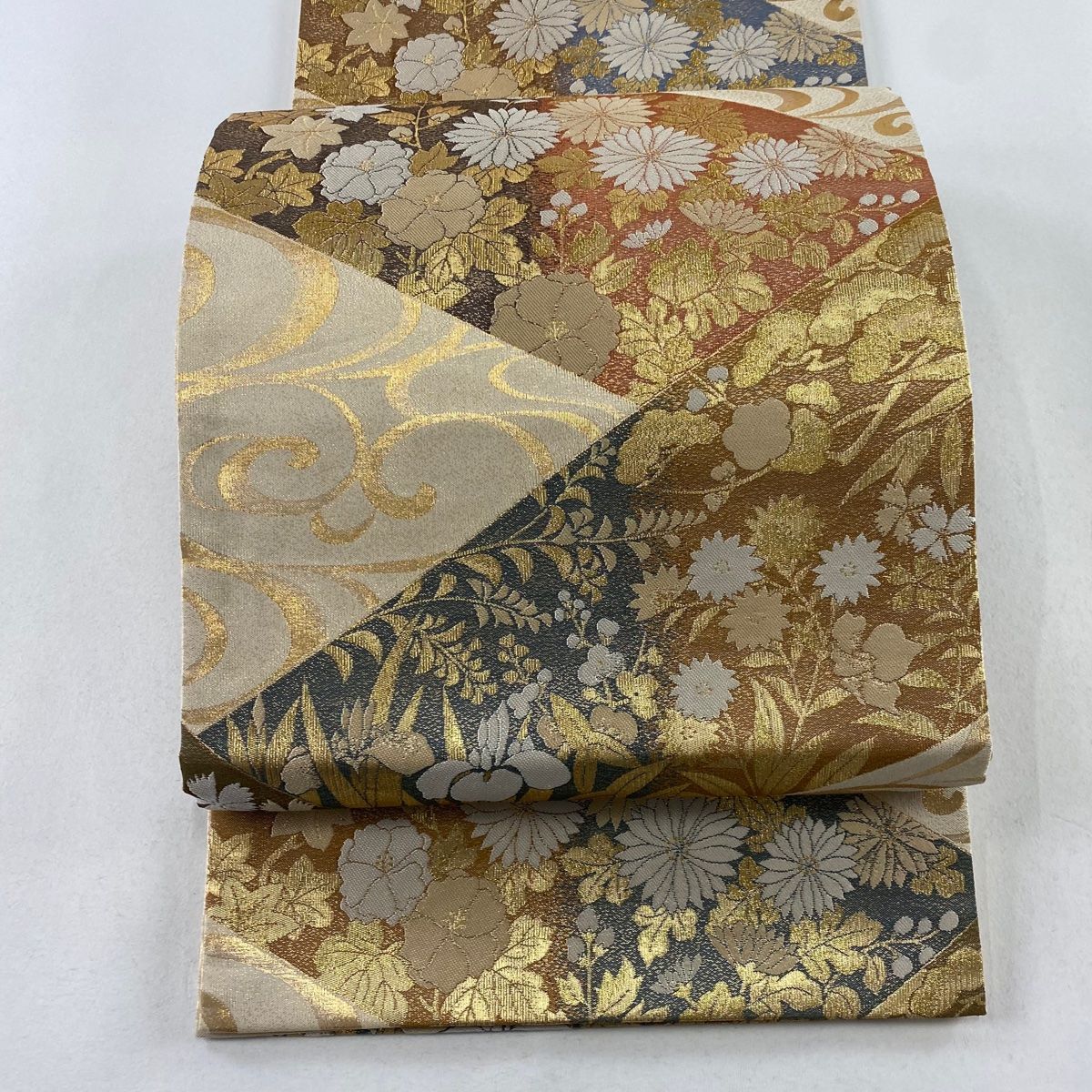 香草カラー　16袋　まとめ売り 袋帯 秀品 夏帯 紗 波頭 箔 薄紫 六通 正絹 中古 袋帯 美品