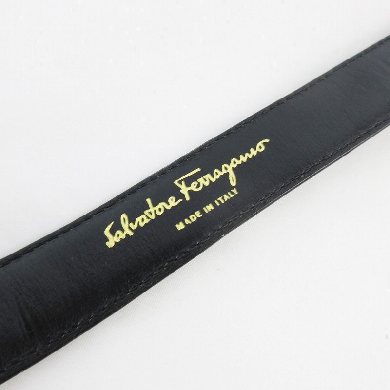サルヴァトーレフェラガモ Salvatore Ferragamo ベルト クロコ 型押し
