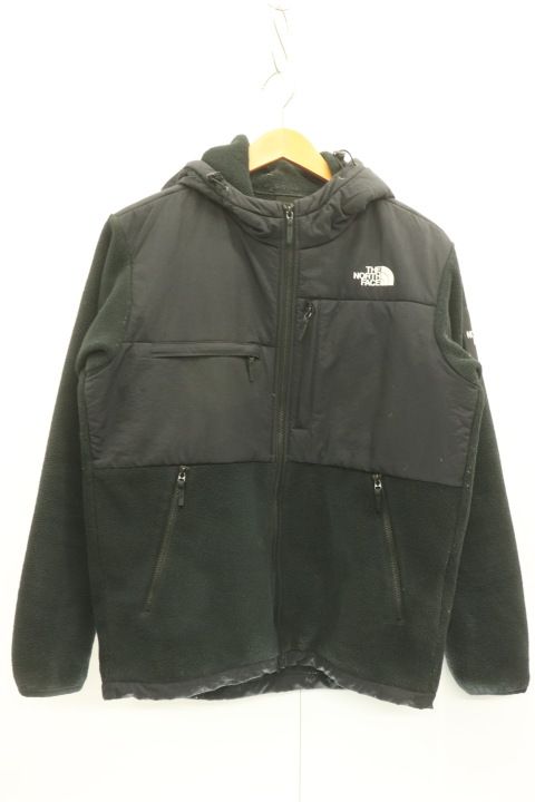 【中古】 THE NORTH FACE メンズフリースジャケット M DENALI HOODIE THE NORTH FACE M 黒 ブラック ロゴ