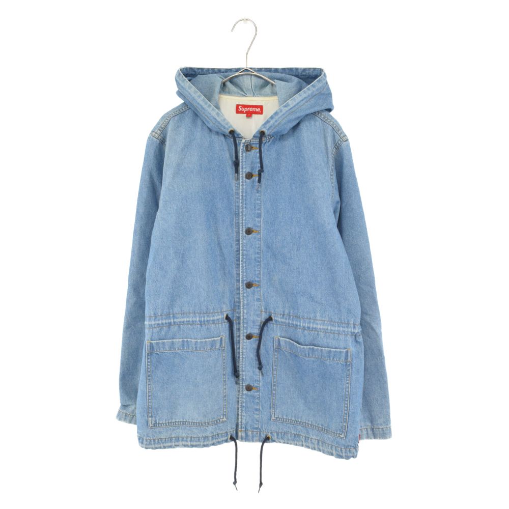 SUPREME (シュプリーム) 14SS Classic Logo Hooded Denim Parka クラシックロゴデニムジャケット  フード付ジャケット インディゴ