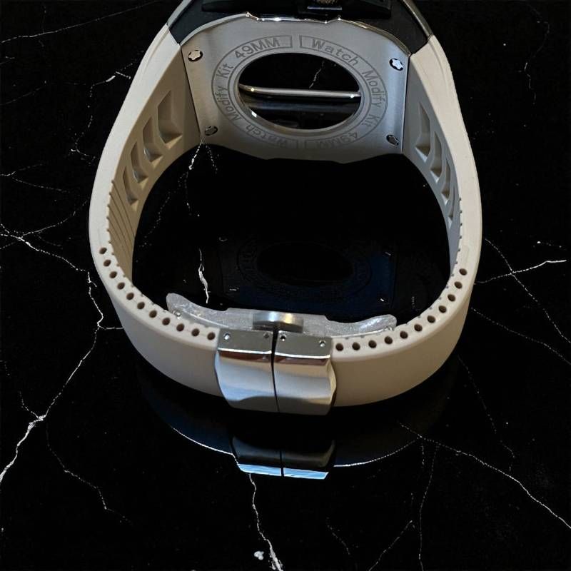 シルバーケース サンドホワイトラバー Apple Watch Ultra 1 2 3. 49mm アップルウォッチ ウルトラ カスタム WWW_OPDRERGINERDOGAN_COM