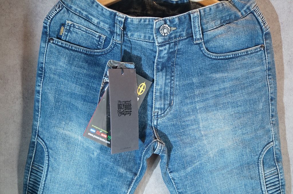  uglyBROS モトパンツ SIDE KICK-G Mens サイズ30 Blue No. ウエスト80 股上23 股下78 cm パンツ バイクウェア 装備