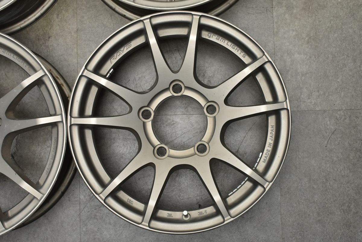 ☆　ジムニー用　RAYS　グラムライツ　57JV　16×5.5J+20　PCD139.7　新品1台分　☆ ジムニーRAYS グラムライツ５７jv マッドブラック１本