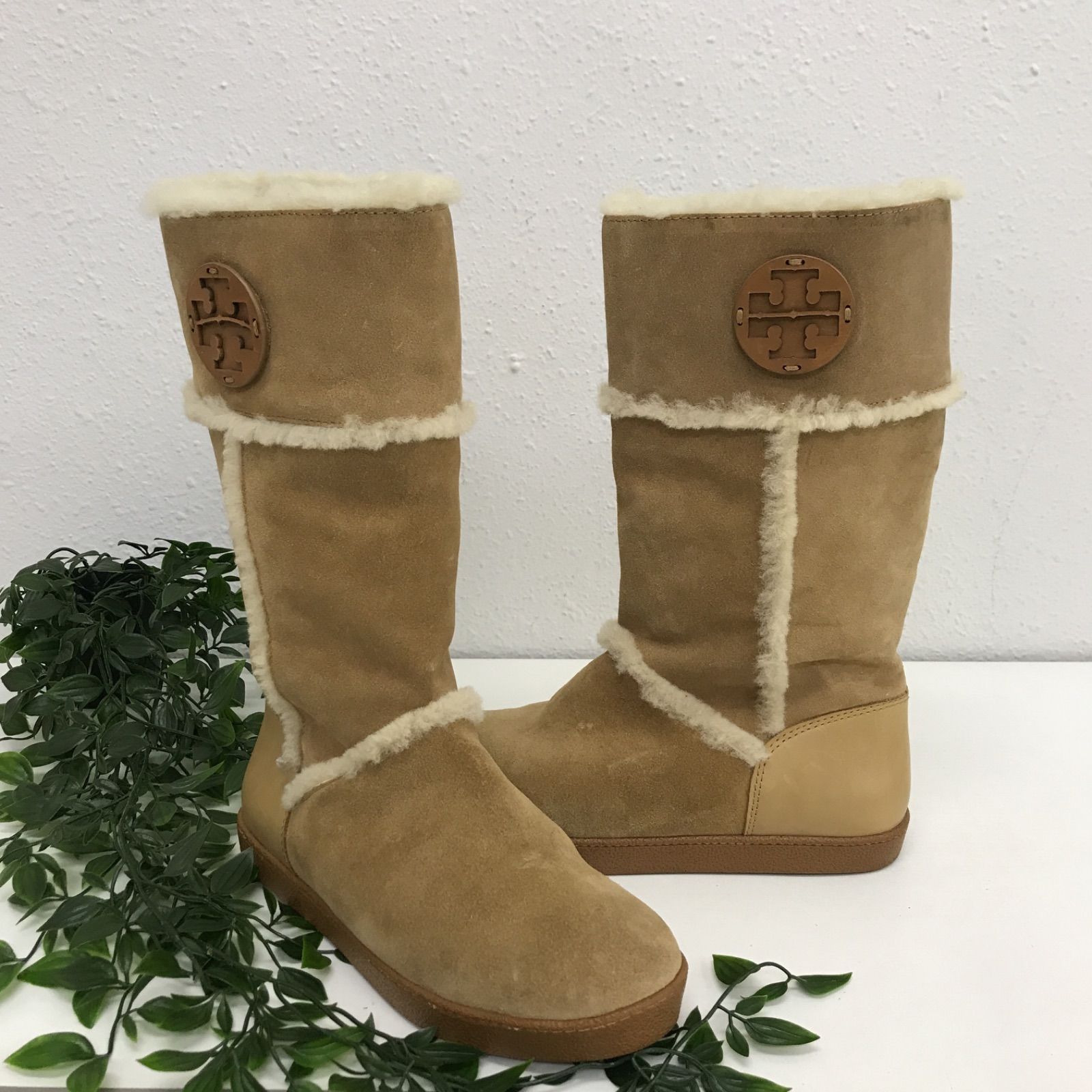 8335-1】トリーバーチTORY BURCH ムートンブーツ サイズ8 レディース