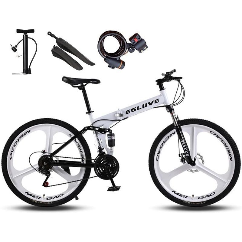 AORTD マウンテンバイク 26インチ 21段変速 折りたたみ自転車 ディスク 