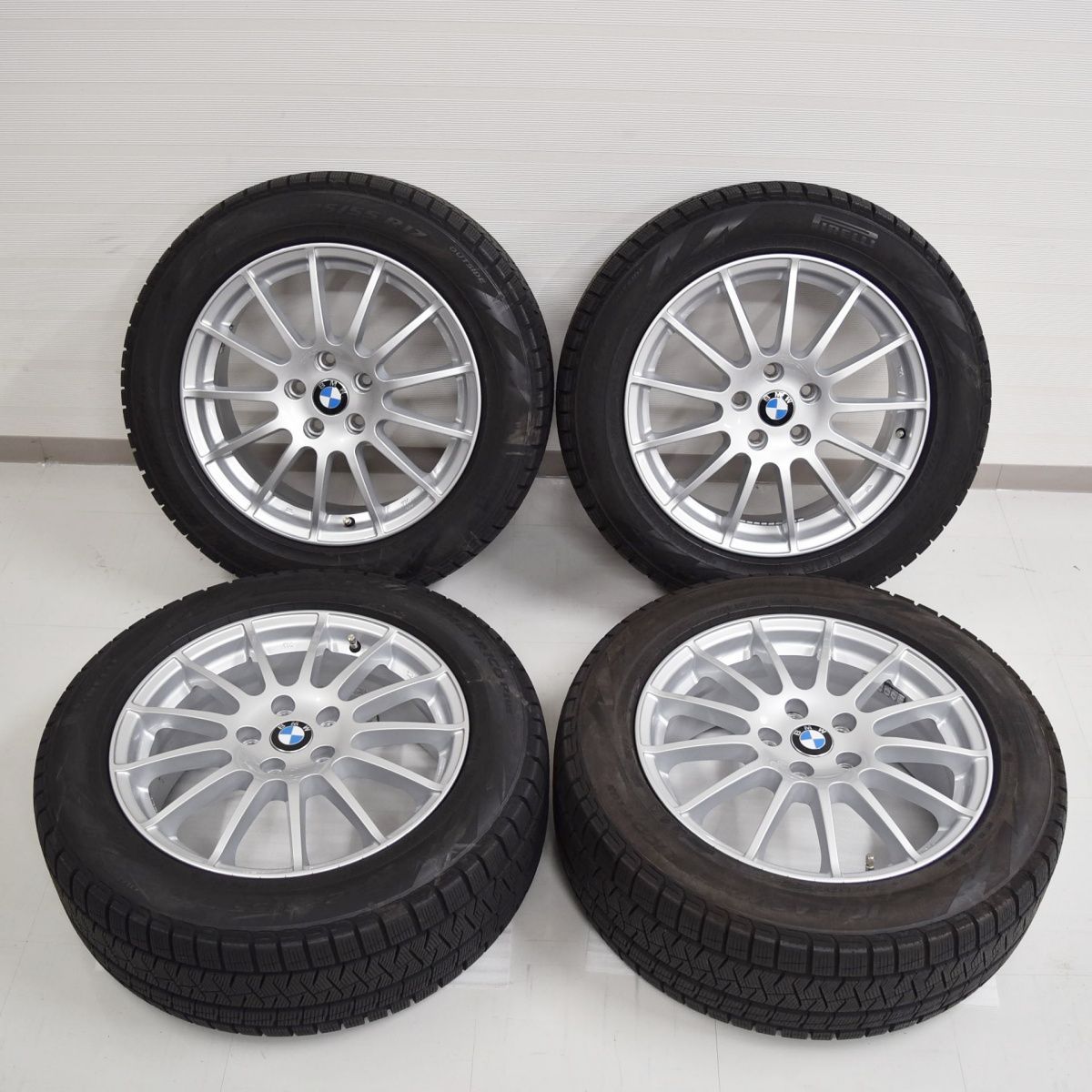 225/55R17 17インチ 7.0J +52 5穴 112 BMW X1(48) ピレリ ICE ZERO タイヤ製造2022年 美品 Weds【中古】