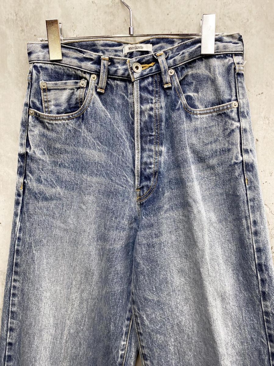 Whim Gazette ウィムガゼット センタープレスワイドデニム