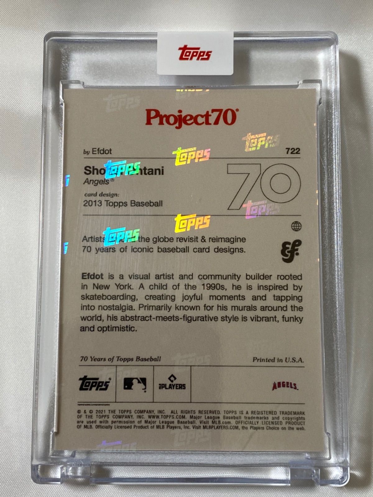 大谷翔平MVP記念カードToppsProject70カード722-Efdot - メルカリ