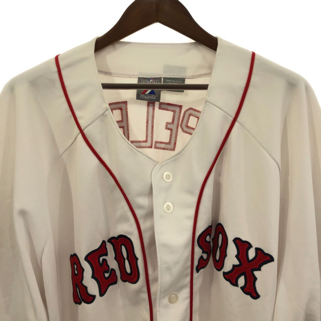 00's MLB ボストン レッドソックス XXL ビジター 古着 ゲームシャツ 00年代 Majestic マジェスティック MLB ボストン・レッド