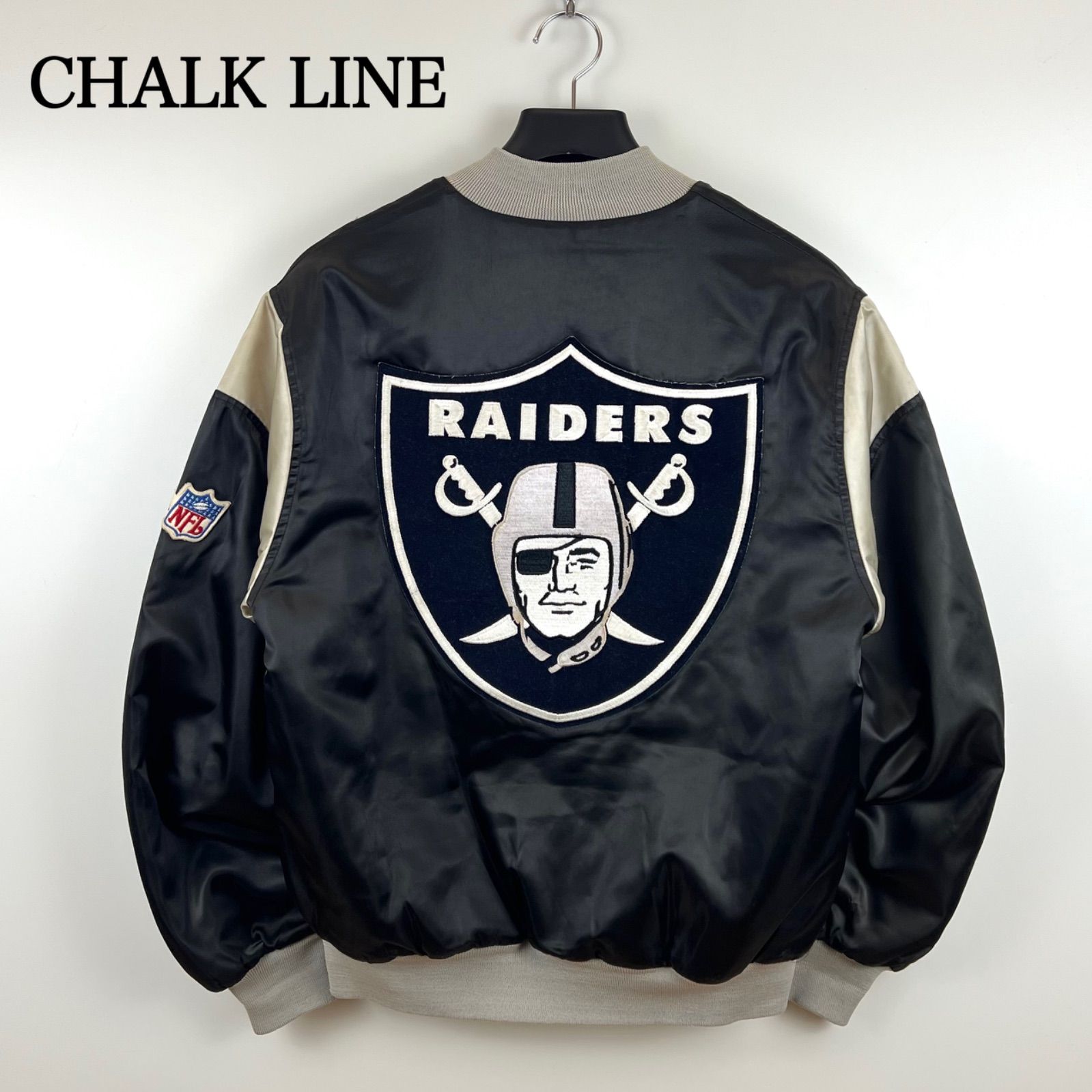 CHALK LINE 90s USA VTG NFL RAIDERS virsity jacket M チョークライン