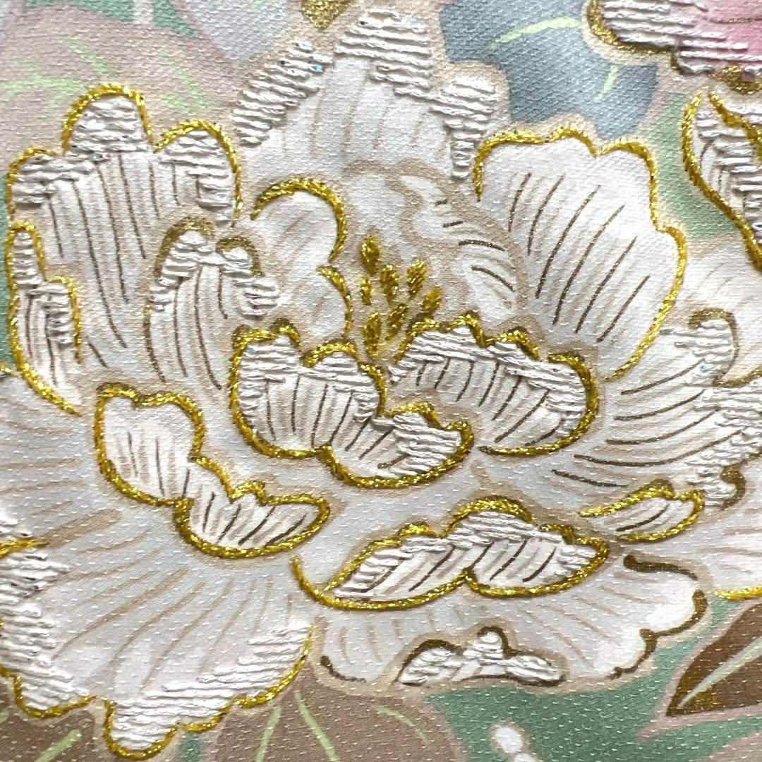 未使用 千總謹製 色留袖 刺繍 花模様 牡丹 菖蒲 鈴蘭 着物 024a d 