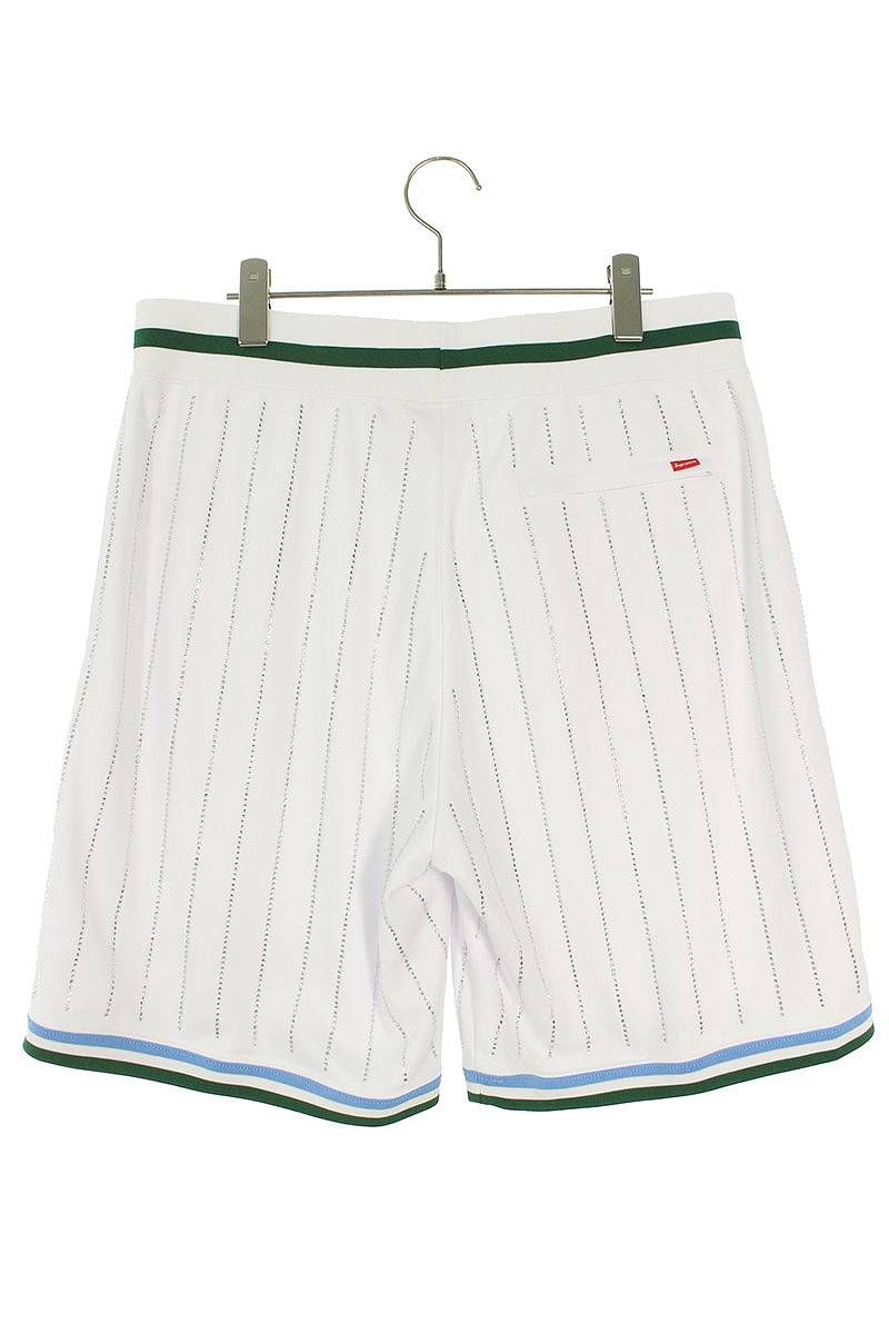 シュプリーム 22SS Rhinestone Stripe Basketball Short ライン ...