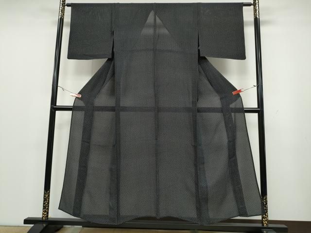 平和屋着物＊夏物 小紋 変わり絽 横段文 正絹 逸品 CAAV9074gh