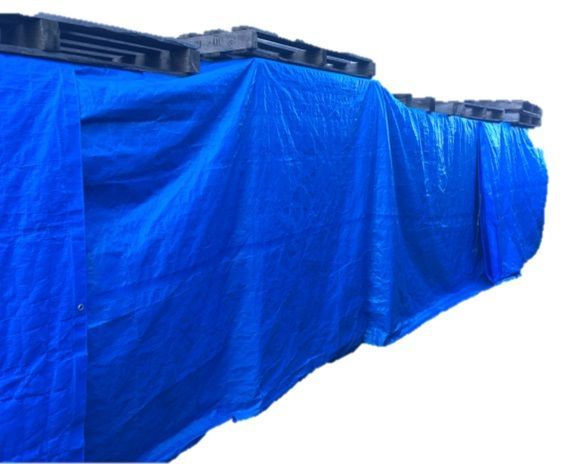 ケース販売）ブルーシート#3000厚手約7.2x7.2mタイプ（3枚set