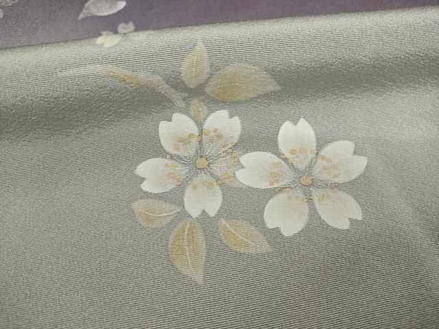 平和屋着物○京友禅作家 伊藤美智夫 訪問着 手描き 流水枝花文 桜 暈し