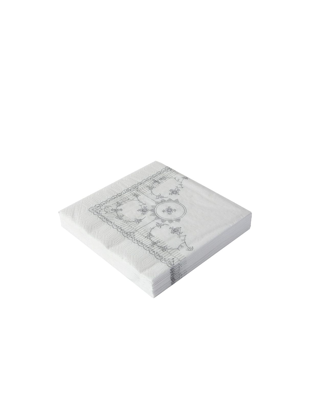 新着商品 DENMARK ロイヤルフルーテッド 33x33cm 四つ折り16.5x16.5cm 直輸入 FSC認証 NAPKIN 北欧スワンエコラベル認証 EU製 ペーパーナプキン|ROYAL デコパージュ COLOR M DANA シルバー