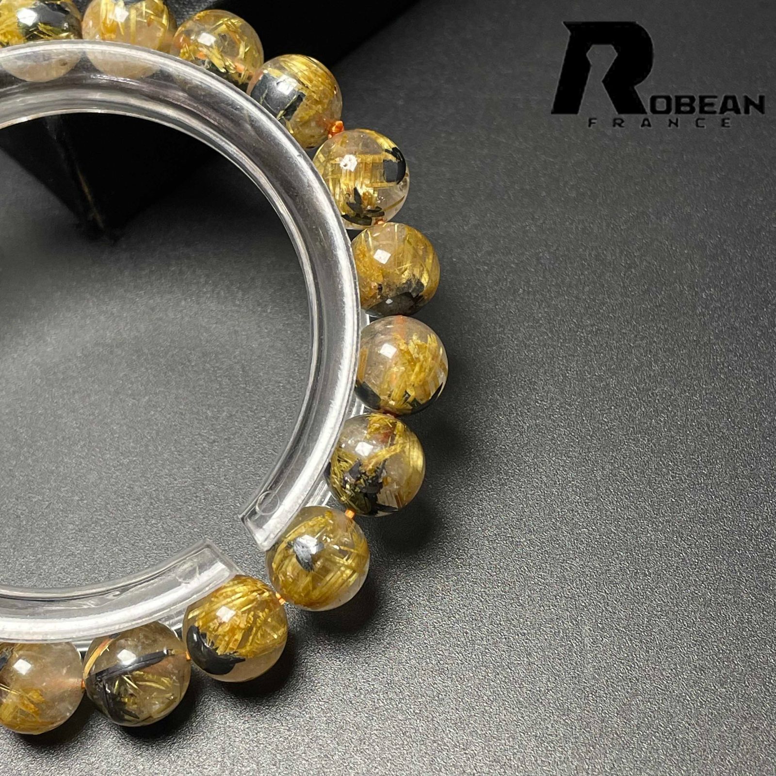【金運・開運・幸運】高級 パワーストーン 太陽花 タイチンルチル 11mm 高級 EU製 ☆太陽花タイチンルチル☆黄金針水晶 金運 開運