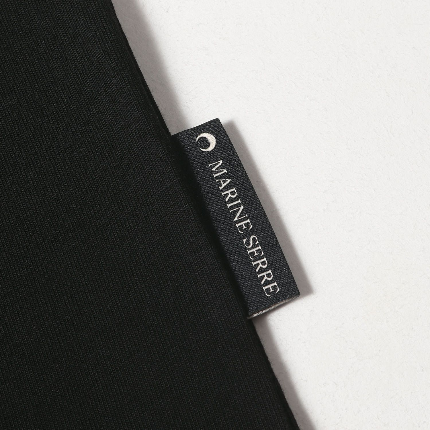 Marine Serreロゴ刺繍クルーネックTシャツワンピース マリーンセル(Marine Serre)｜Moon Logo Ribbed Jersey Fitted T