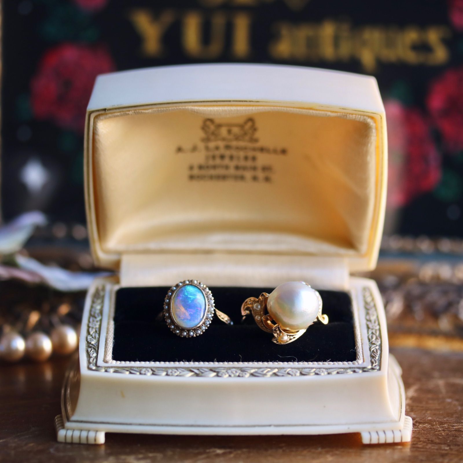 アンティーク リングボックス ジュエリーボックス アメリカ製