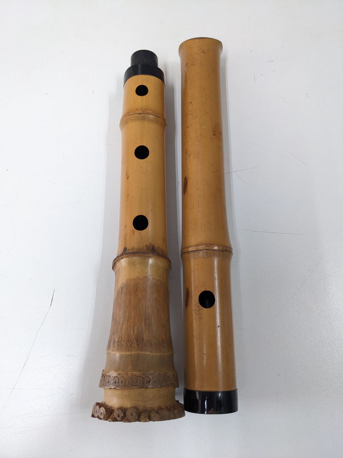 尺八 和楽器 木笛 中継ぎ 全長約55cm 竹製