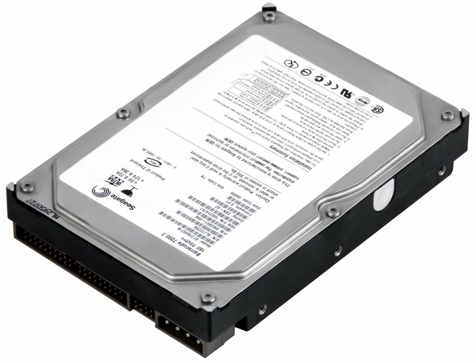 Seagate Barracuda 7200.7 ST3160021A 160GB 7200RPM 2MB Ata 3.5 Inch Drive