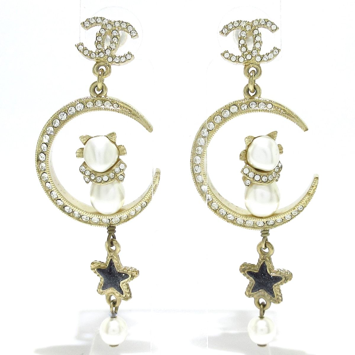 CHANEL(シャネル) ピアス ココマーク ゴールド×アイボリー