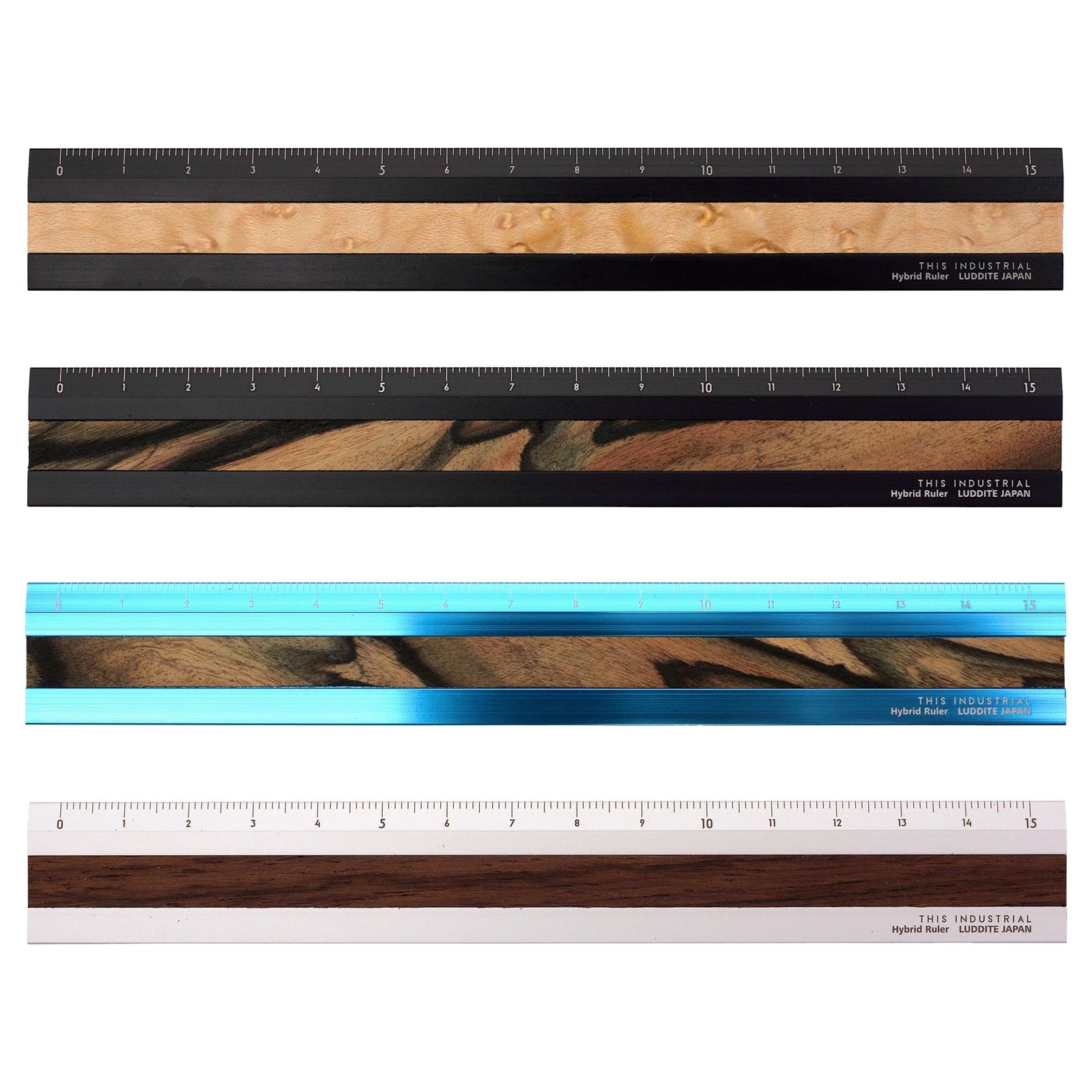  ラダイト 定規 Hybrid Ruler Fine Wood BK ペールムーンエボニー LDTI HRW 0101 コンパス 定規 製図用品