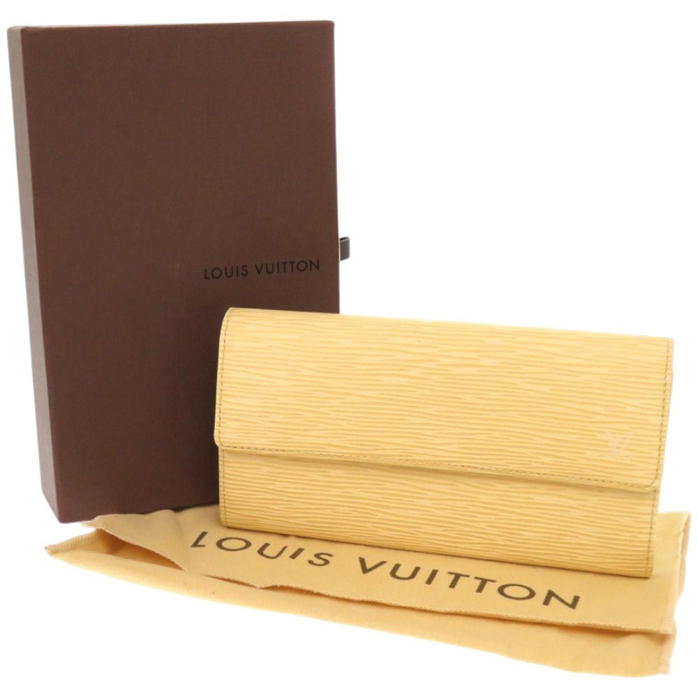 ルイ ヴィトン ポルトモネ クレディ エピ M6357A エピレザー ヴァニラ 黄 長財布 LV 0972 LOUIS VUITTON