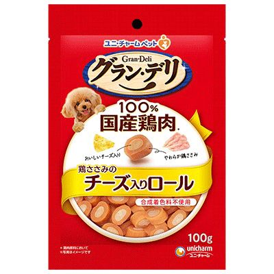 ユニ チャーム グラン デリ きょうのごほうび 鶏ささみのチーズ入りロール 100g×36袋