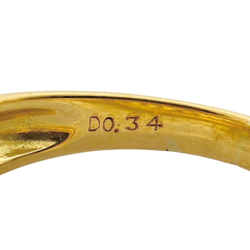 リング 指輪 5号 18金 K18イエローゴールド ダイヤモンド 0.34ct レディース FORTGASGNV_COM_BR