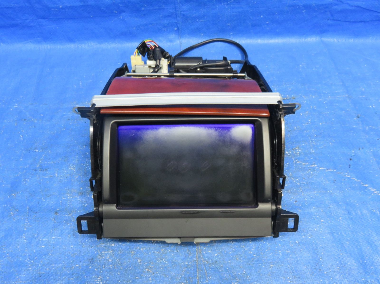 LA6969 トヨタ ソアラ UZZ40 前期 マルチモニター ナビディスプレイ 木目調 開閉式 純正 86111-24100 液晶 使用感