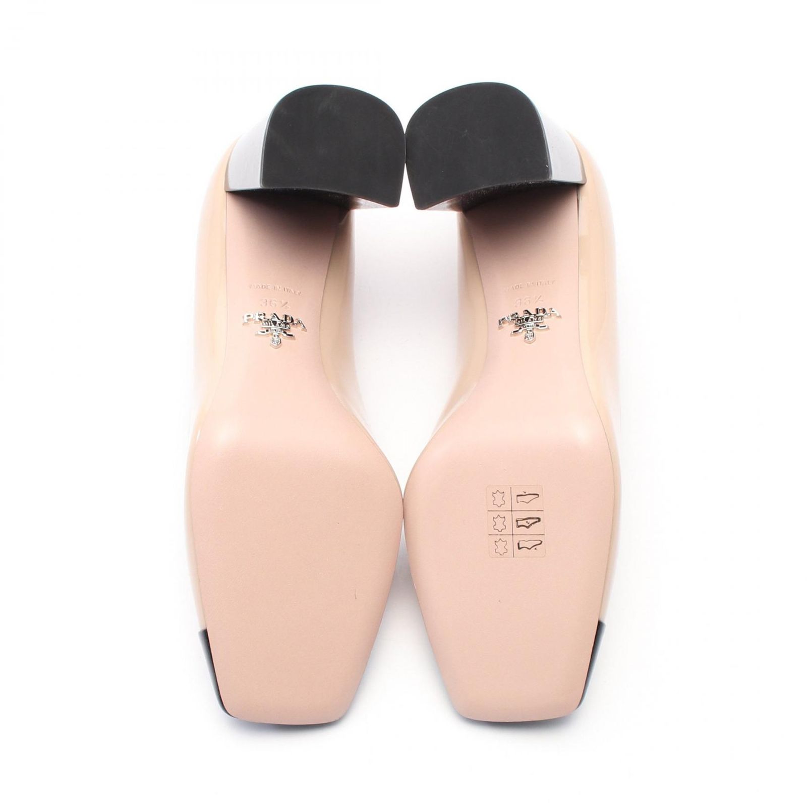 プラダ PRADA パンプス ベージュ パテントレザー パンプス レディース