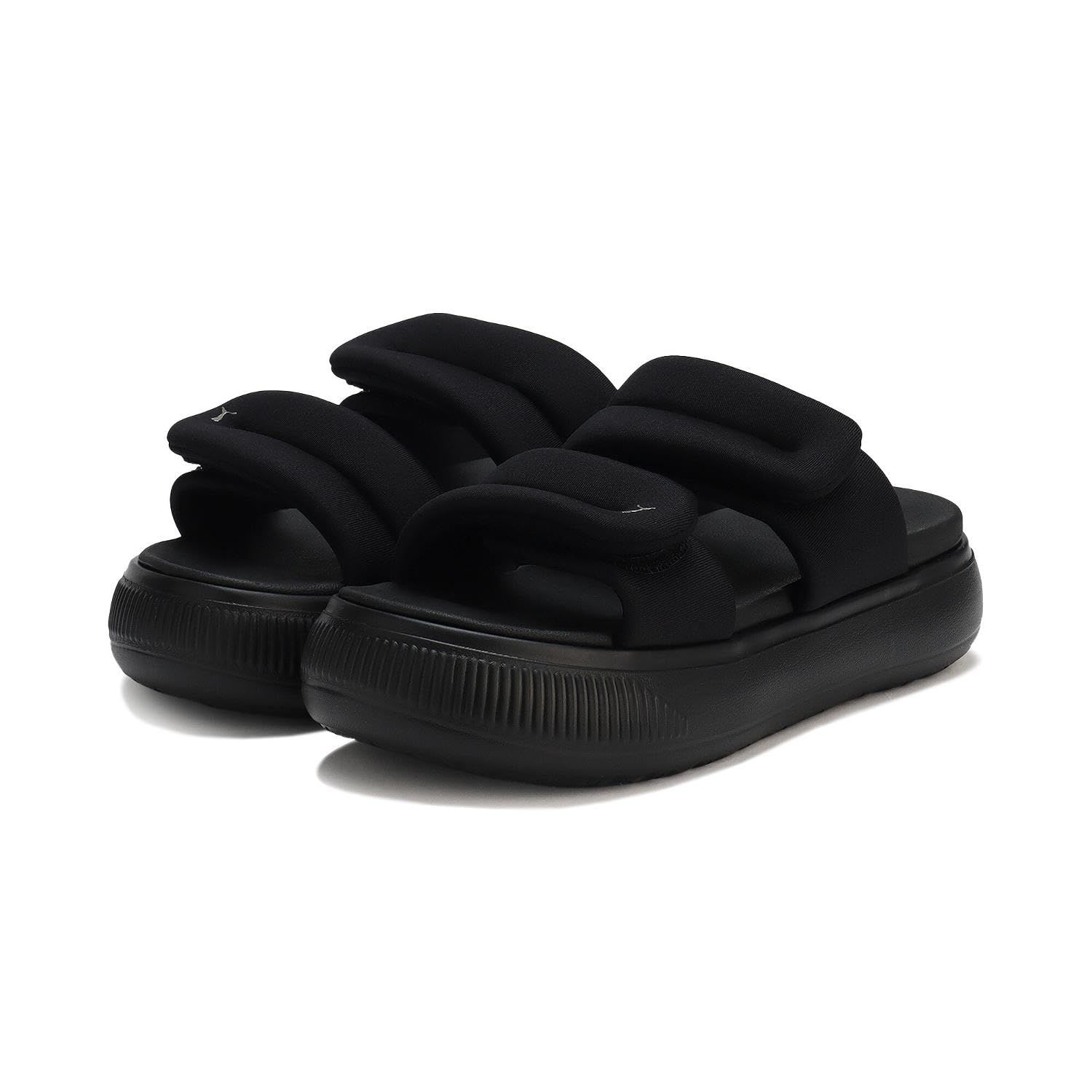 プーマ サンダル MAYU PUFFY SLIDES ウィメンズ 399450 25年春夏カラー ブラック シルバー 02 23.0 cm 25年春夏カラー プーマ ブラック|プーマ シルバー 02 Free Size