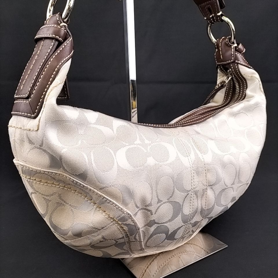 COACH 】G A-1 コーチ 10074 シグネチャー 総柄 一部 レザー