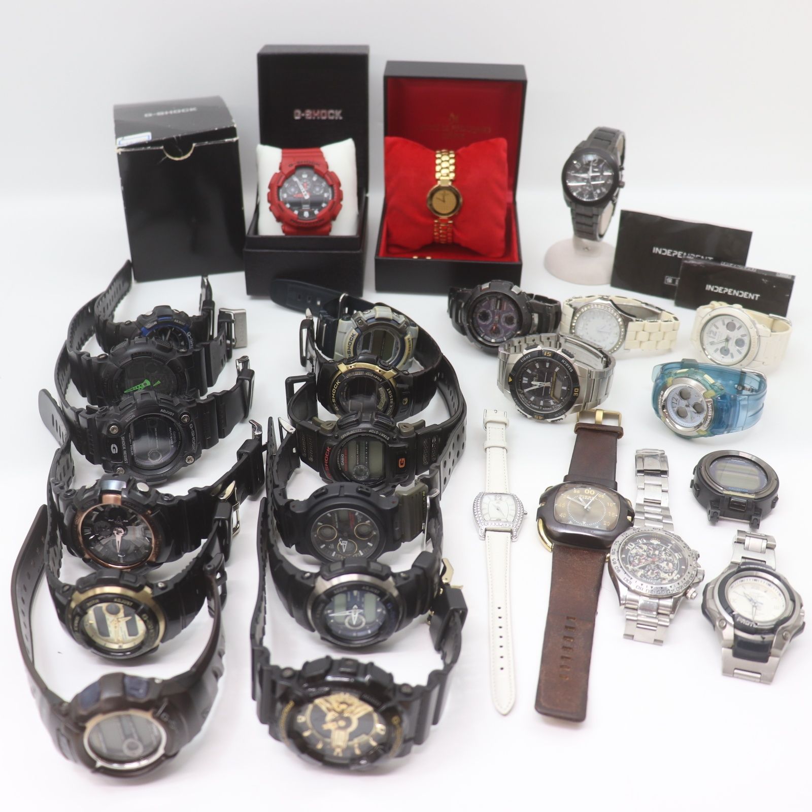 ITI1Q0AMLYD1 CASIO G-ショック 4 MARC JACOBS DIESEL 他 ブランド クォーツ時計 25点 おまとめ 稼働未確認
