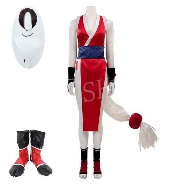 ザ?キング?オブ?ファイターズ 風 不知火舞 しらぬい まい コスプレ衣装 ウィッグ cos靴 コスチューム cosplay イベント演出服アニメ変装仮